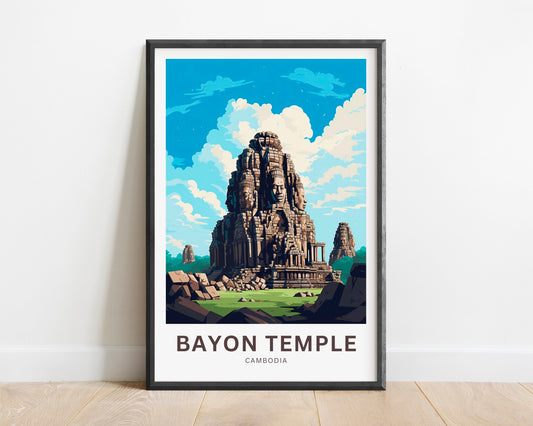 Bayon Temple Travel Poster