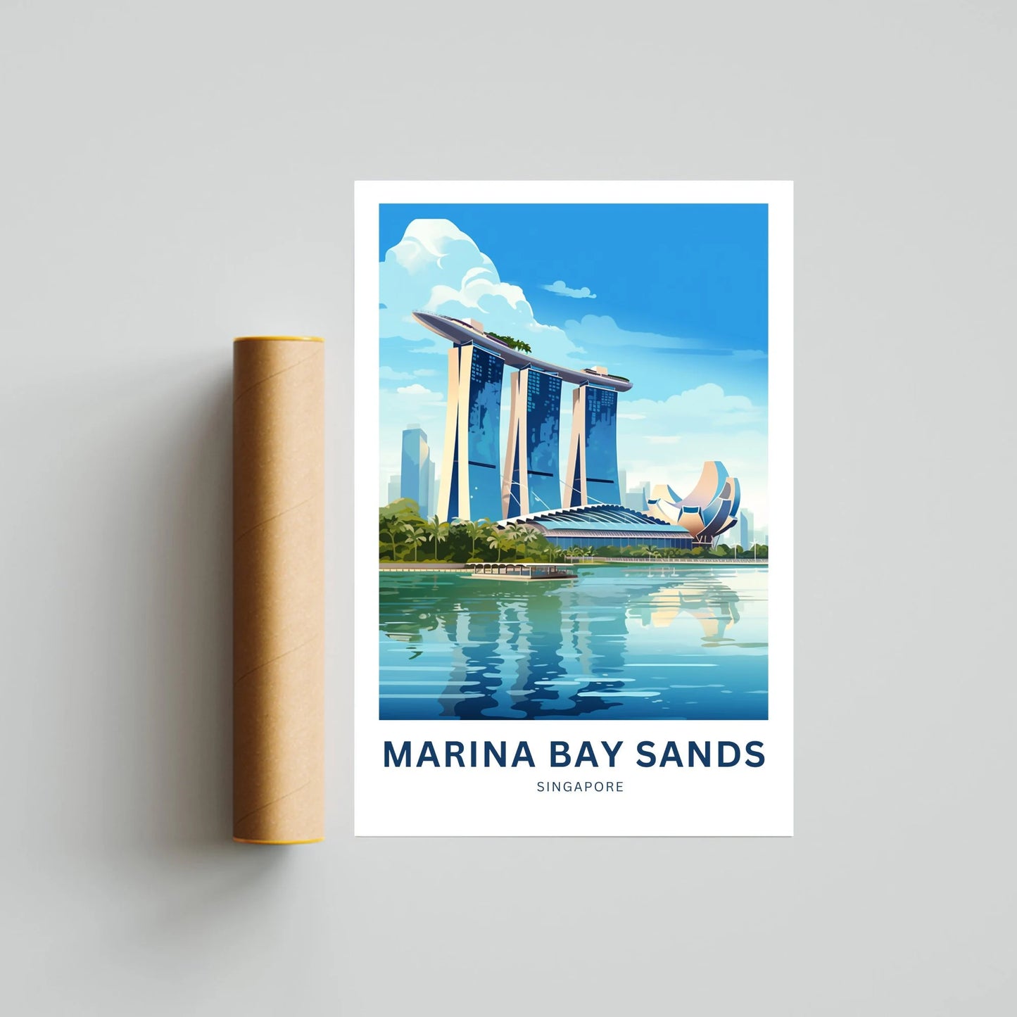 Marina Bay Sands Travel Poster