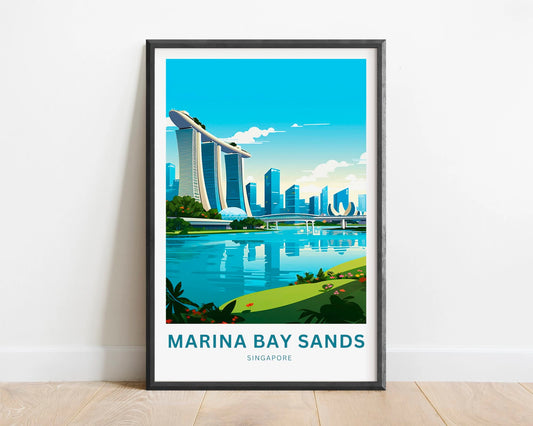 Marina Bay Sands Travel Poster