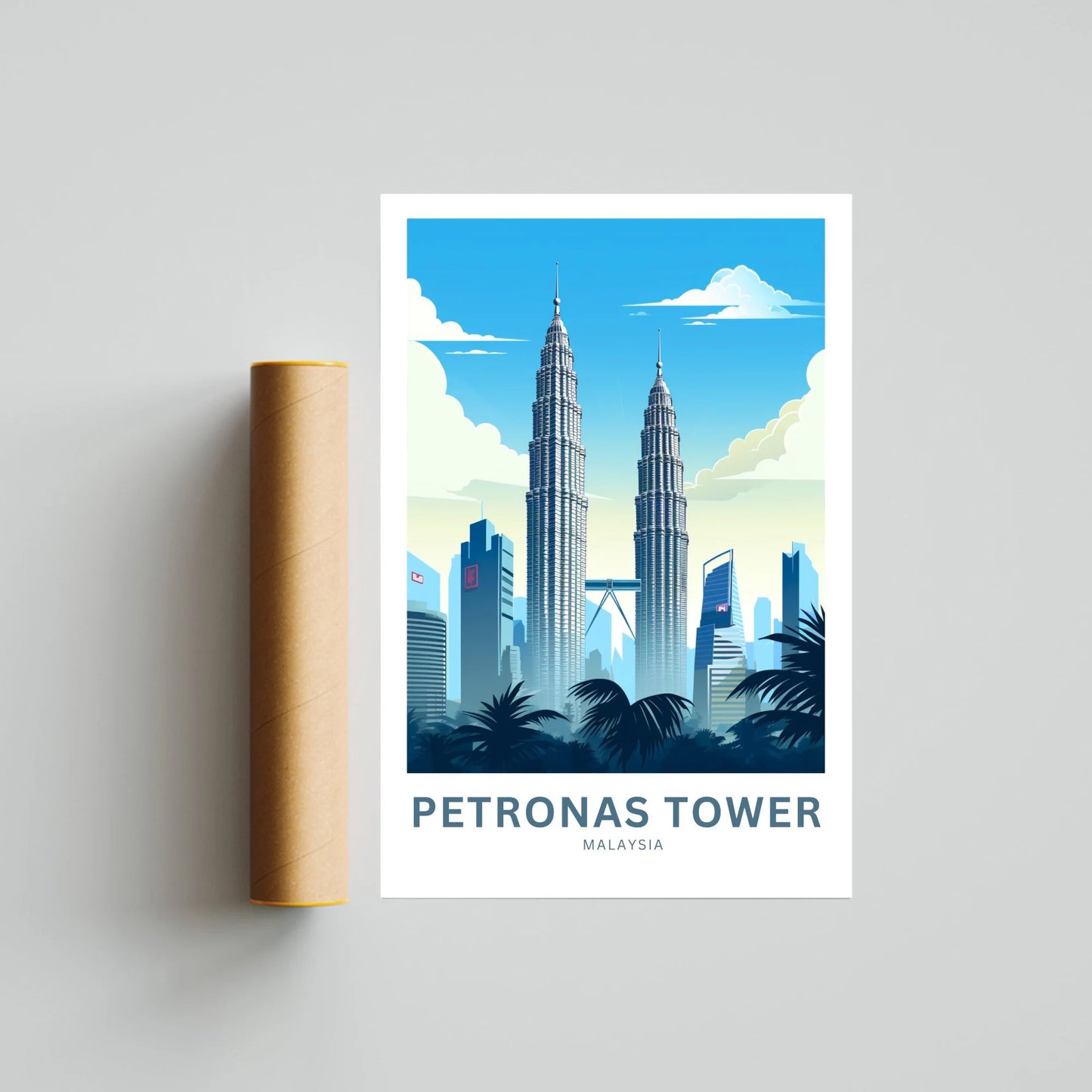 Petronas Tower Travel Poster