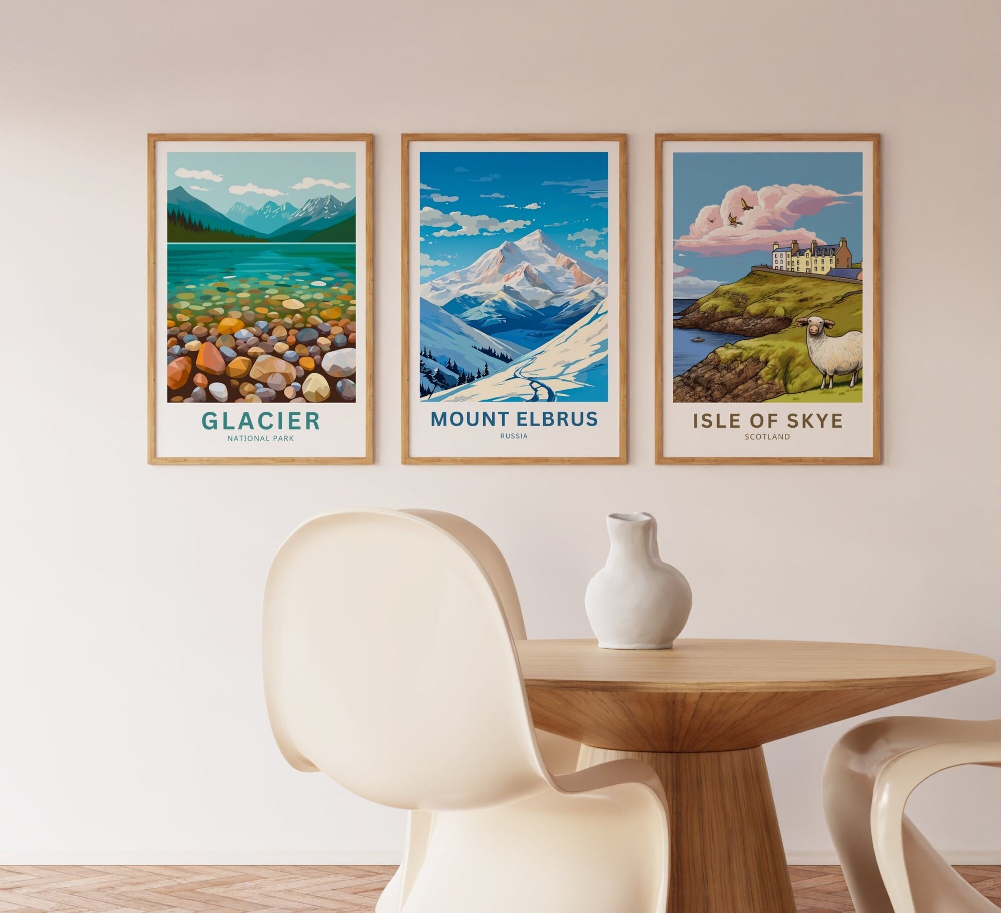 Mount Elbrus Travel Print - Mount Elbrus poster, Russia Wall Art, Framed present, Gift Russia Present - TravelTreasureCo