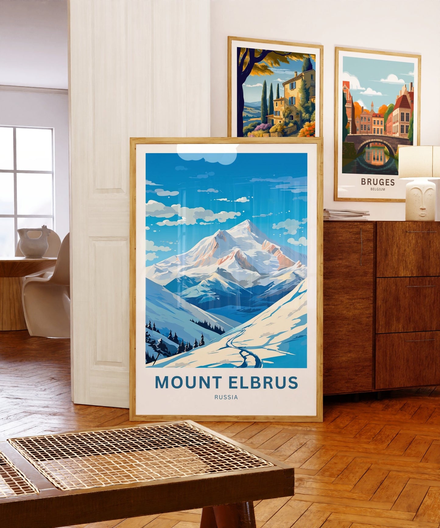 Mount Elbrus Travel Print - Mount Elbrus poster, Russia Wall Art, Framed present, Gift Russia Present - TravelTreasureCo