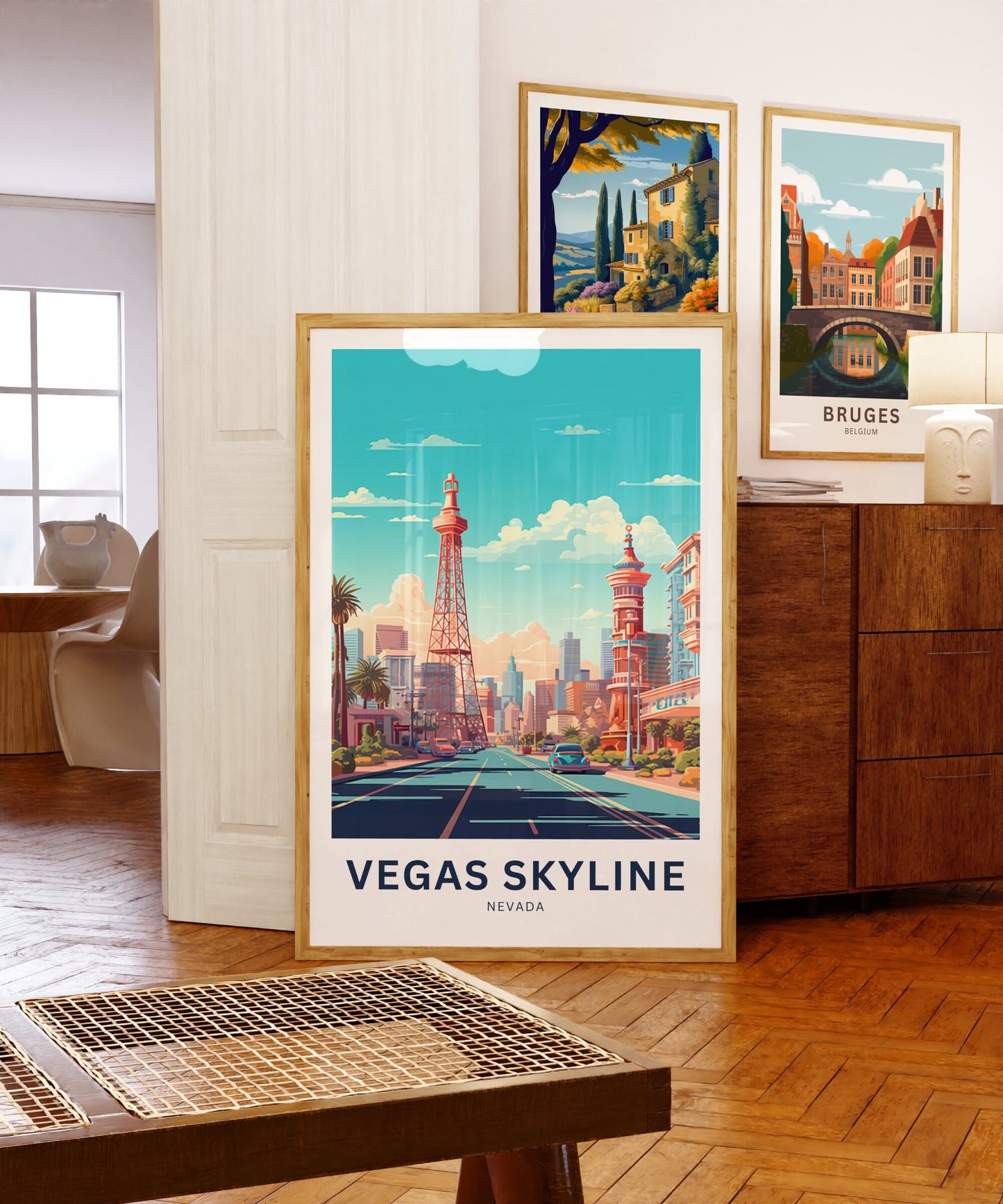 Vegas Skyline Travel Poster