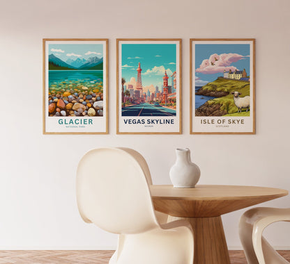 Vegas Skyline Travel Poster