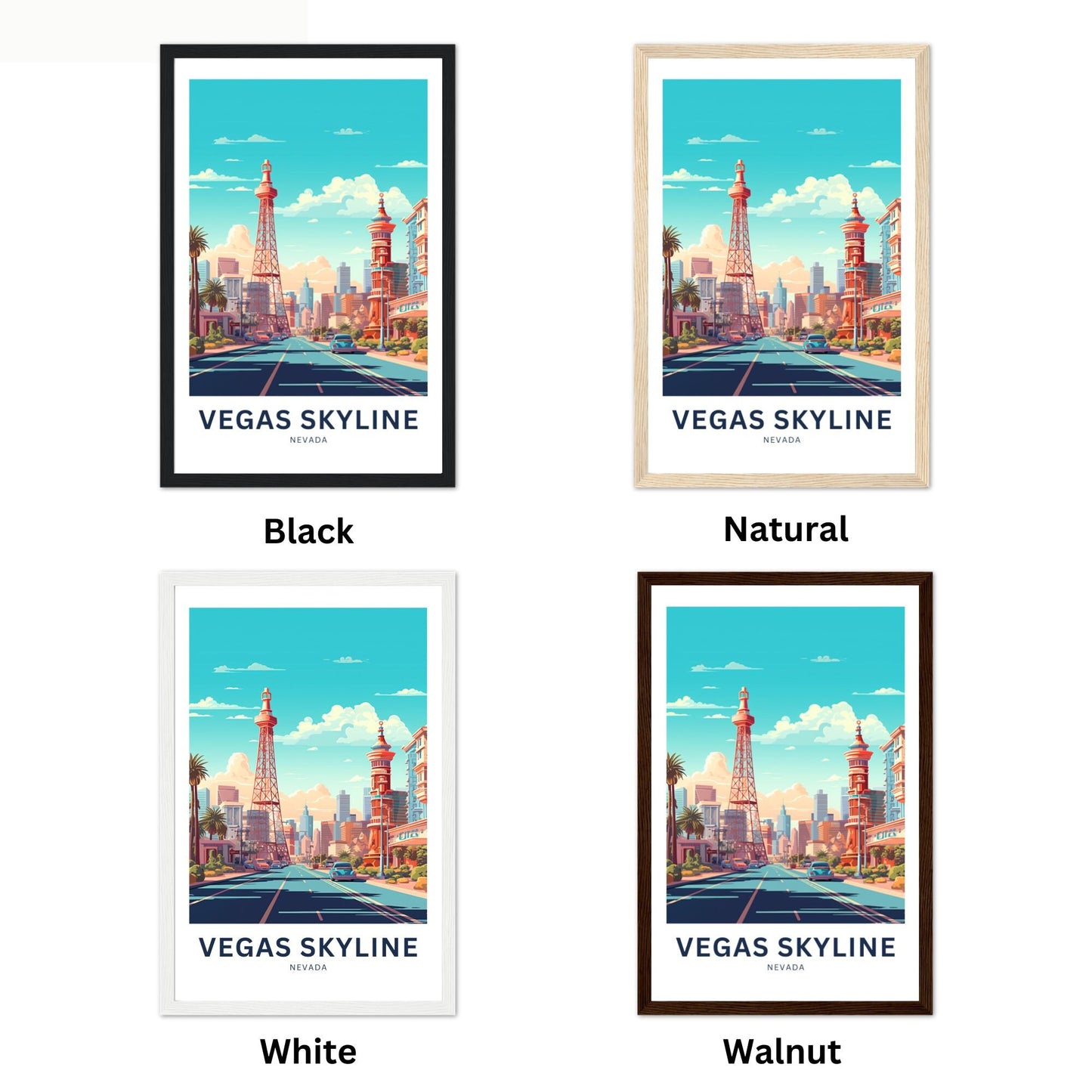 Vegas Skyline Travel Poster