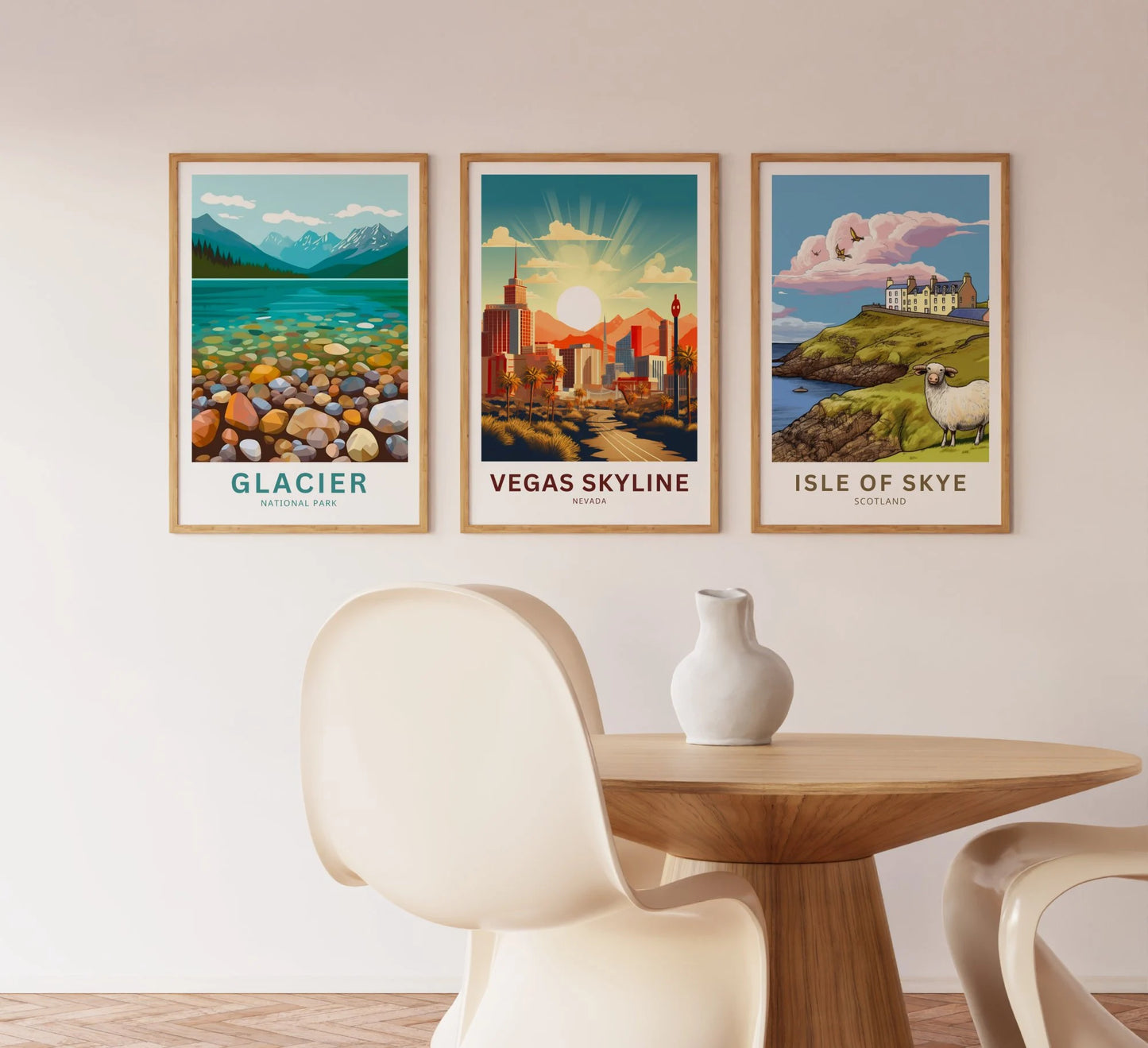 Vegas Skyline Travel Poster