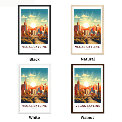 Vegas Skyline Travel Poster