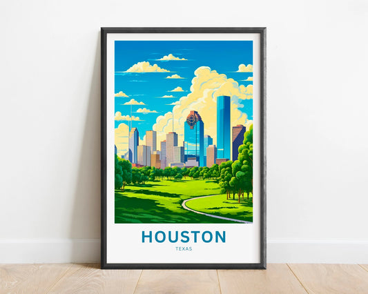 Houston Travel Poster