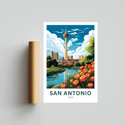 San Antonio  Travel Poster