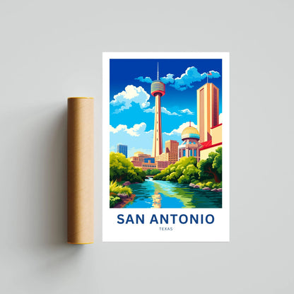 San Antonio  Travel Poster