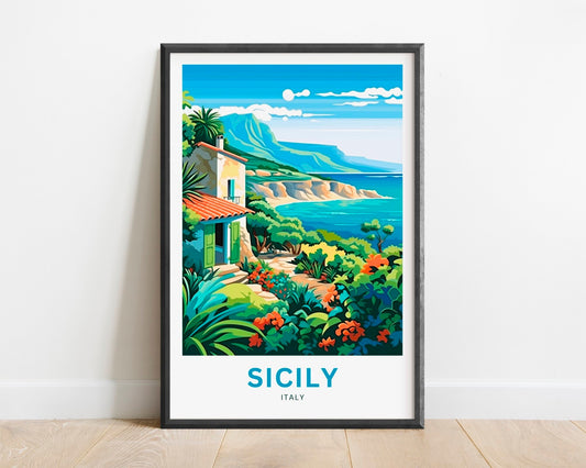 Sicily Travel Poster