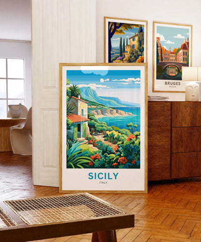 Sicily Travel Poster