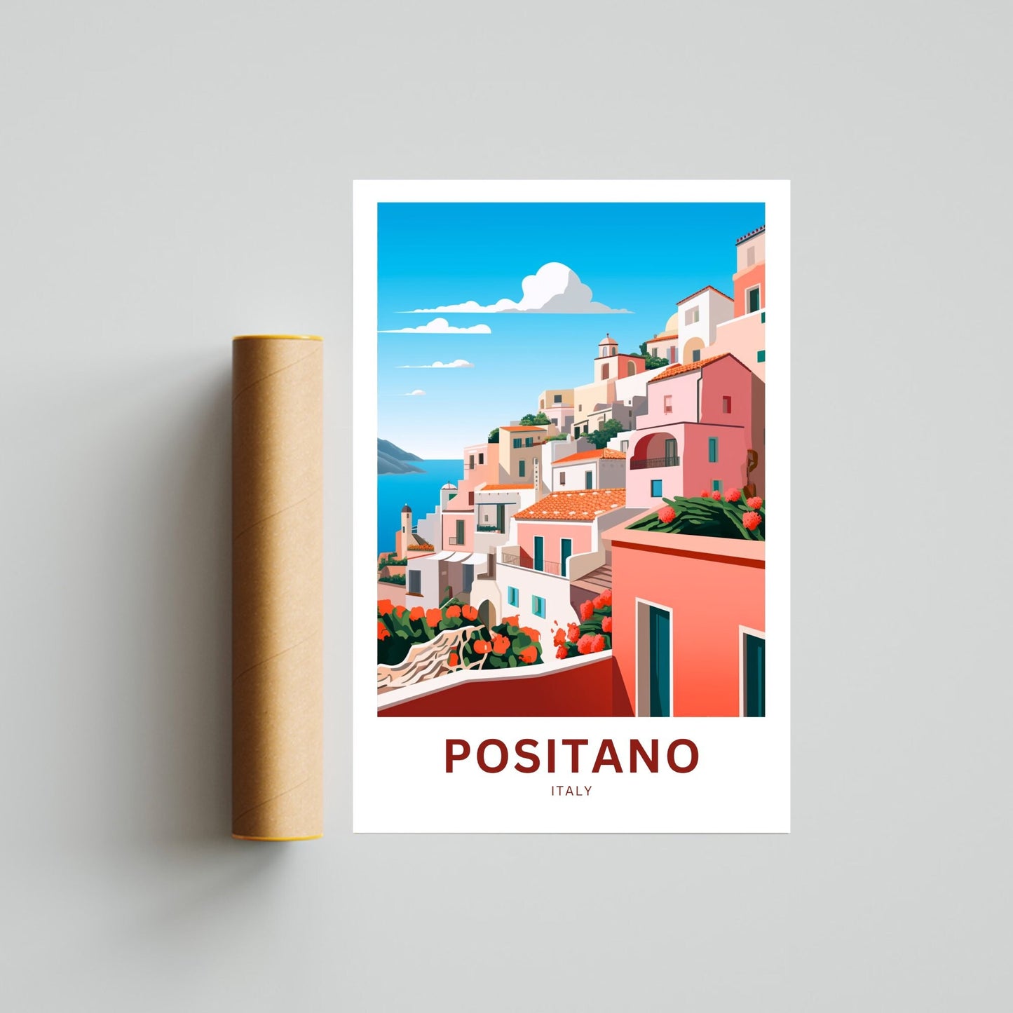 Positano Travel Poster