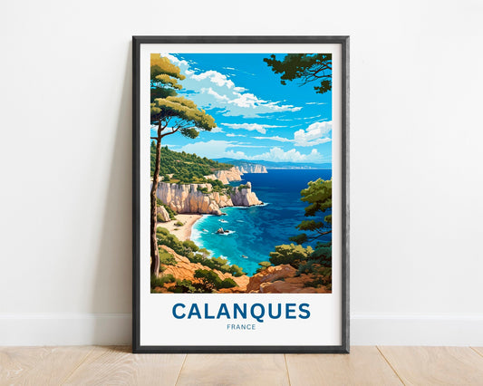 Calanques Travel Print - Calanques poster, France Wall Art, Framed present, Gift France Present - TravelTreasureCo