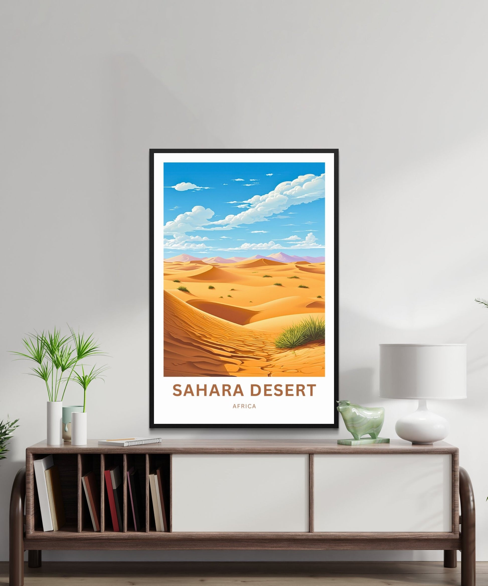 Sahara Desert Travel Print - Sahara Desert poster, Africa Wall Art, Framed present, Gift Africa Present - TravelTreasureCo