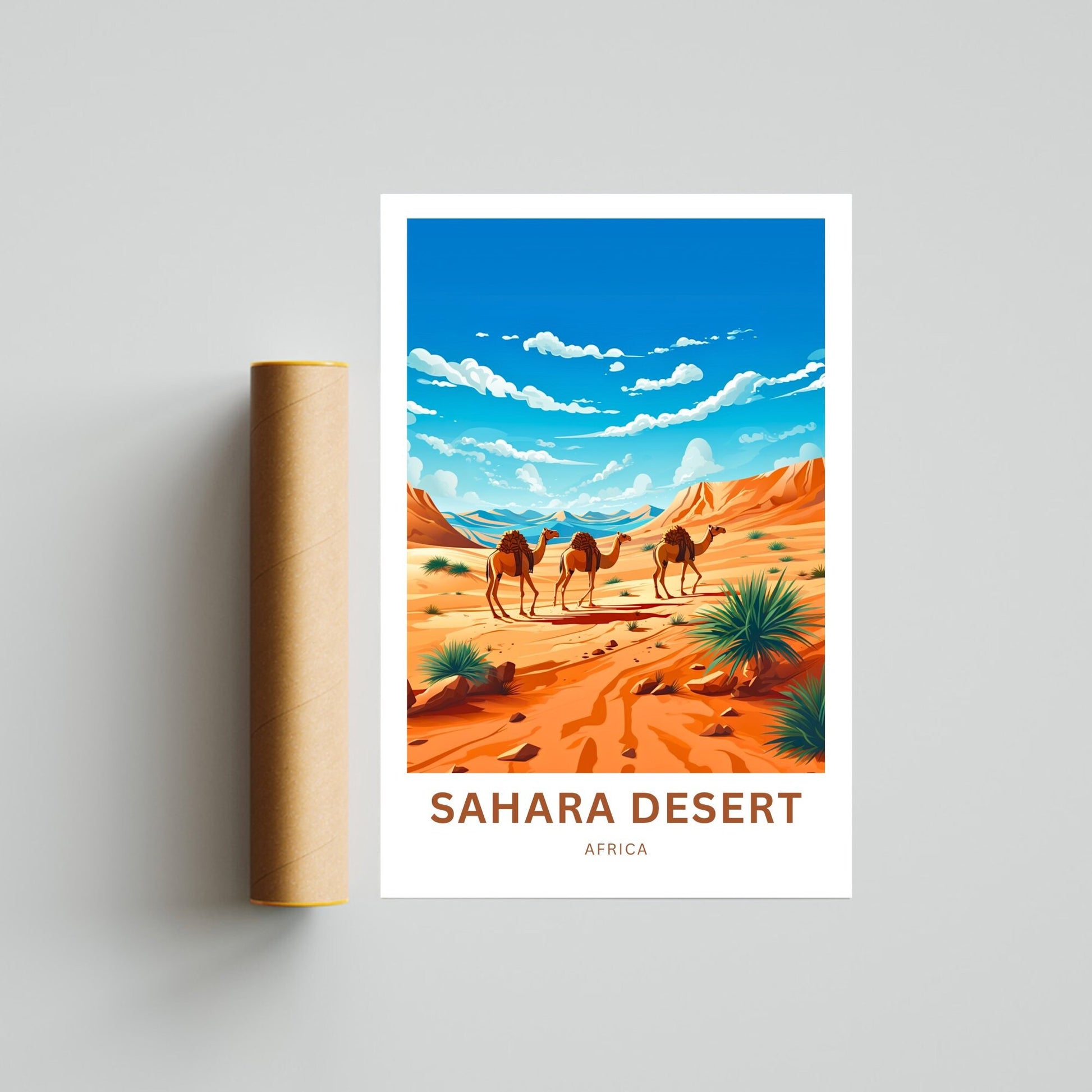 Sahara Desert Travel Print - Sahara Desert poster, Africa Wall Art, Framed present, Gift Africa Present - TravelTreasureCo