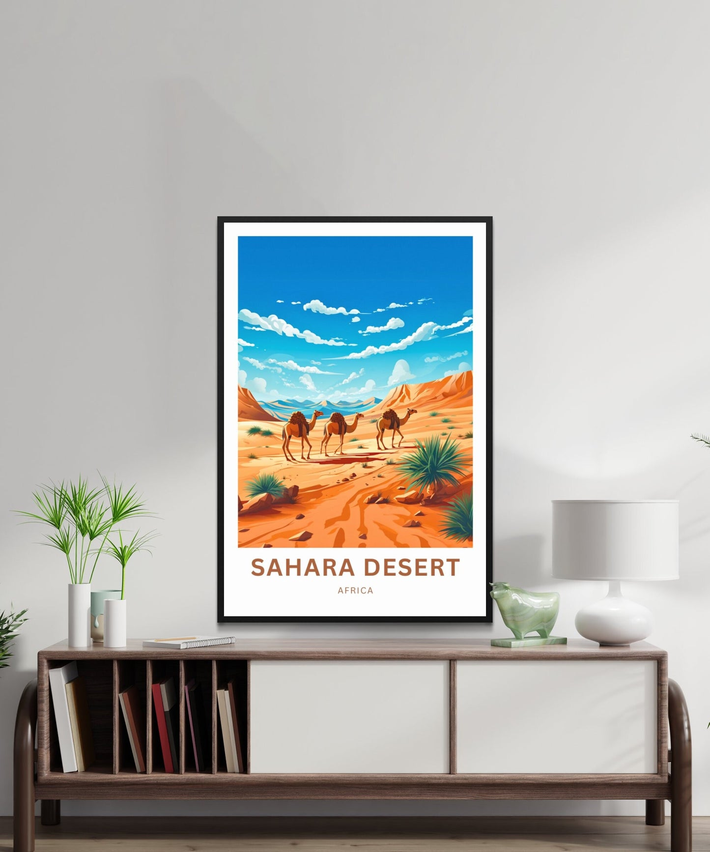 Sahara Desert Travel Print - Sahara Desert poster, Africa Wall Art, Framed present, Gift Africa Present - TravelTreasureCo