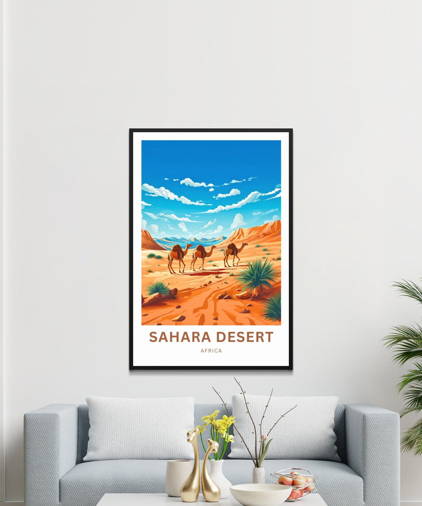 Sahara Desert Travel Print - Sahara Desert poster, Africa Wall Art, Framed present, Gift Africa Present - TravelTreasureCo