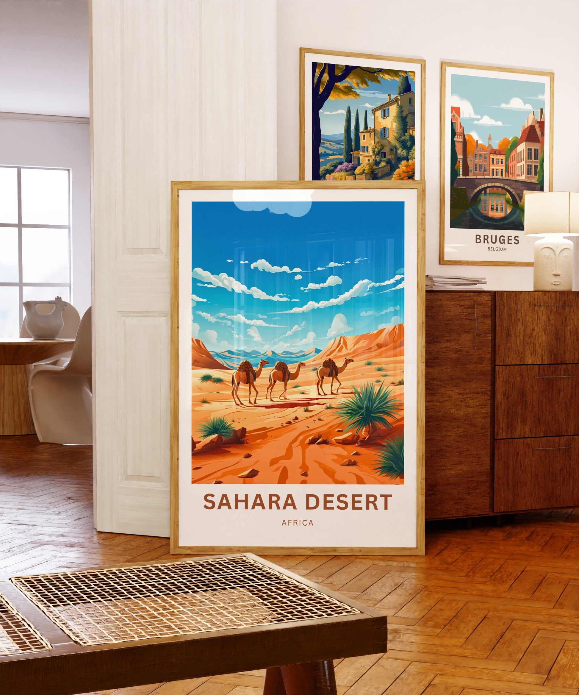 Sahara Desert Travel Print - Sahara Desert poster, Africa Wall Art, Framed present, Gift Africa Present - TravelTreasureCo