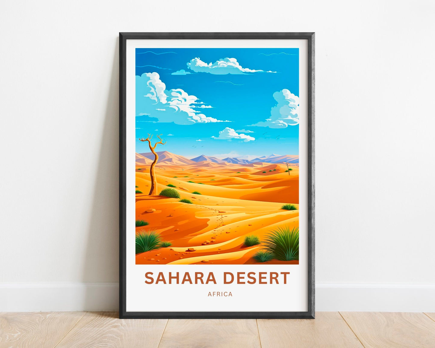 Sahara Desert Travel Print - Sahara Desert poster, Africa Wall Art, Framed present, Gift Africa Present - TravelTreasureCo