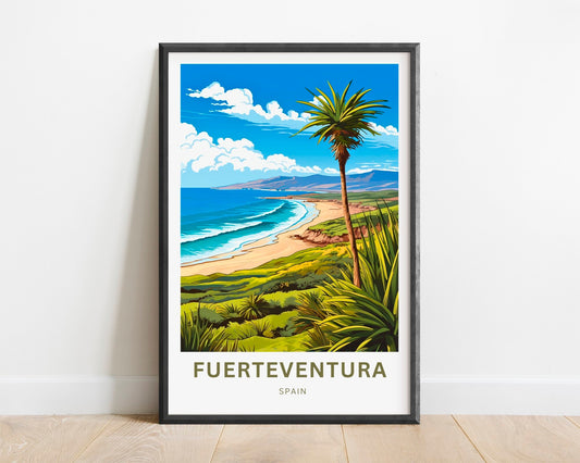 Fuerteventura Travel Print - Fuerteventura poster, Spain Wall Art, Framed present, Gift Spain Present - TravelTreasureCo
