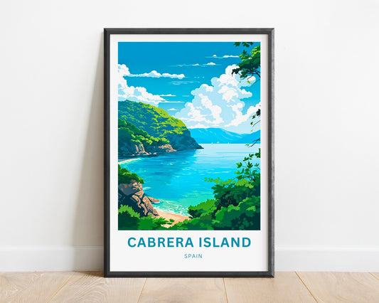 Cabrera Island Travel Print - Cabrera Island poster, Spain Wall Art, Framed present, Gift Spain Present - TravelTreasureCo