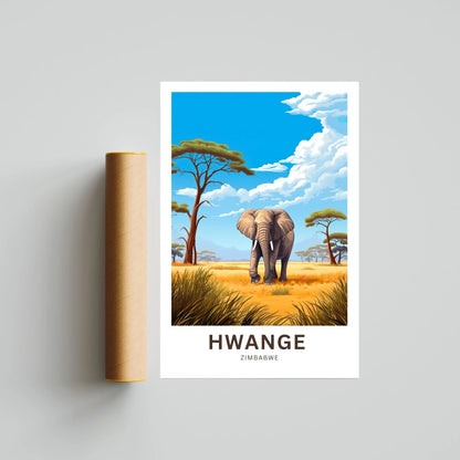Hwange Travel Poster