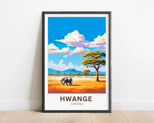 Hwange Travel Poster