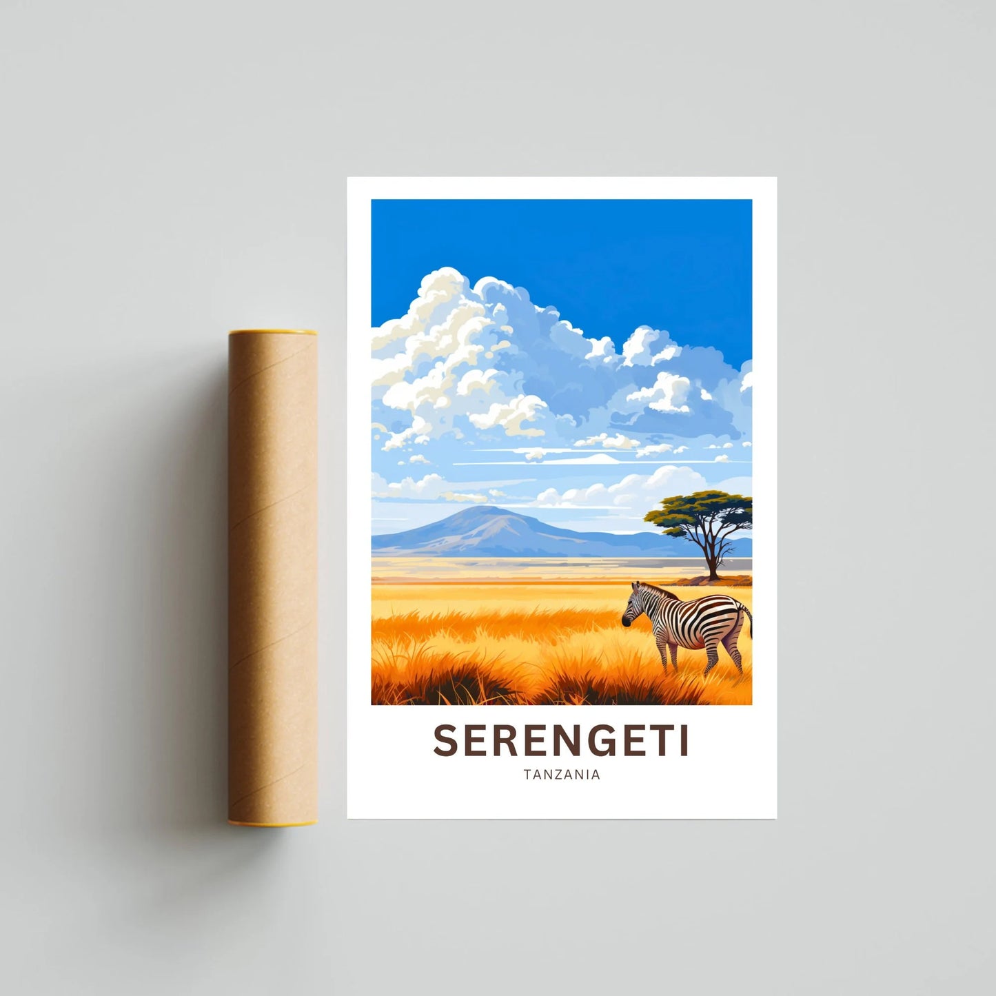 Serengeti Travel Poster