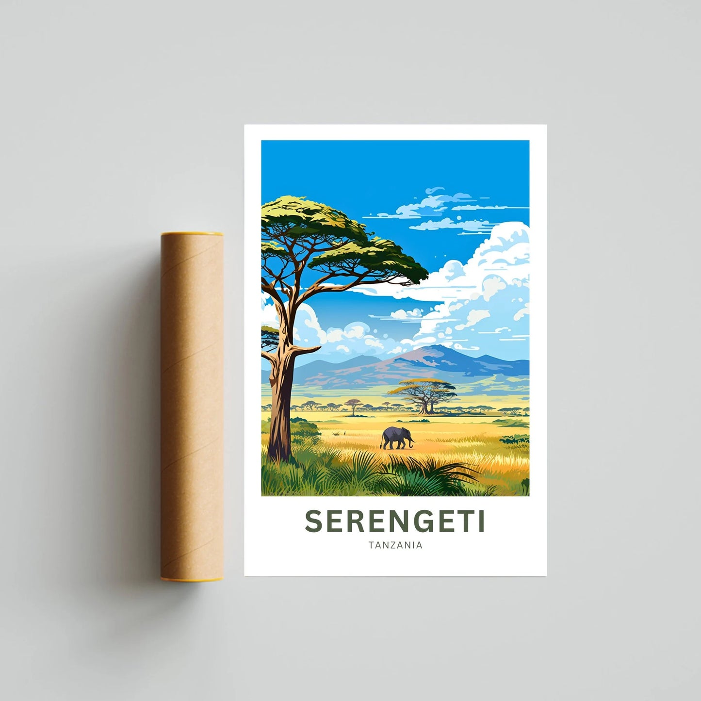 Serengeti Travel Poster