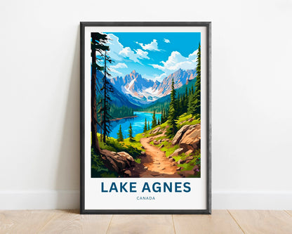 Lake Agnes Travel Poster