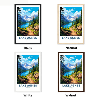 Lake Agnes Travel Poster