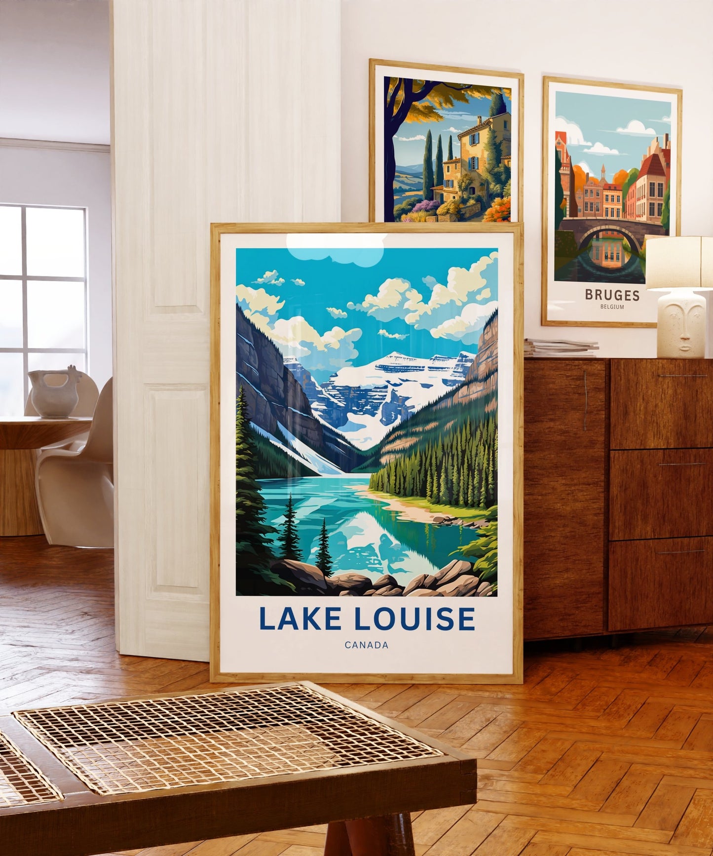 Lake Louise Travel Print - Lake Louise poster, Canada Wall Art, Framed present, Gift Canada Present - TravelTreasureCo