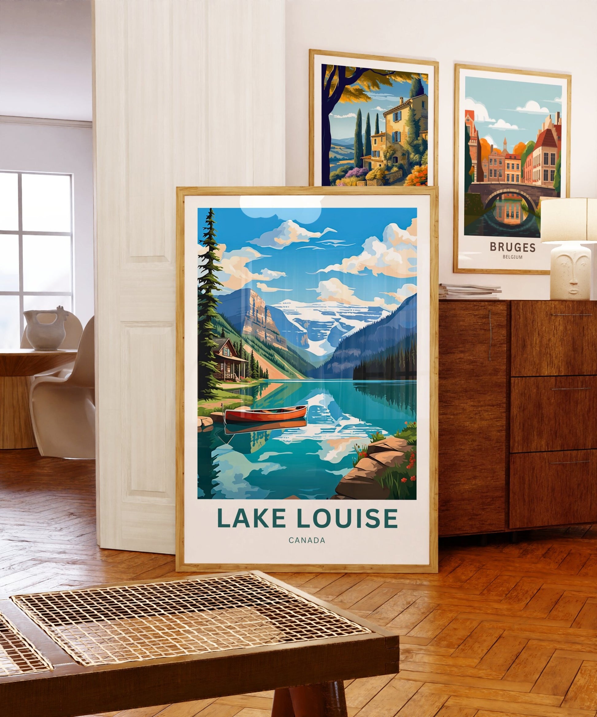 Lake Louise Travel Print - Lake Louise poster, Canada Wall Art, Framed present, Gift Canada Present - TravelTreasureCo