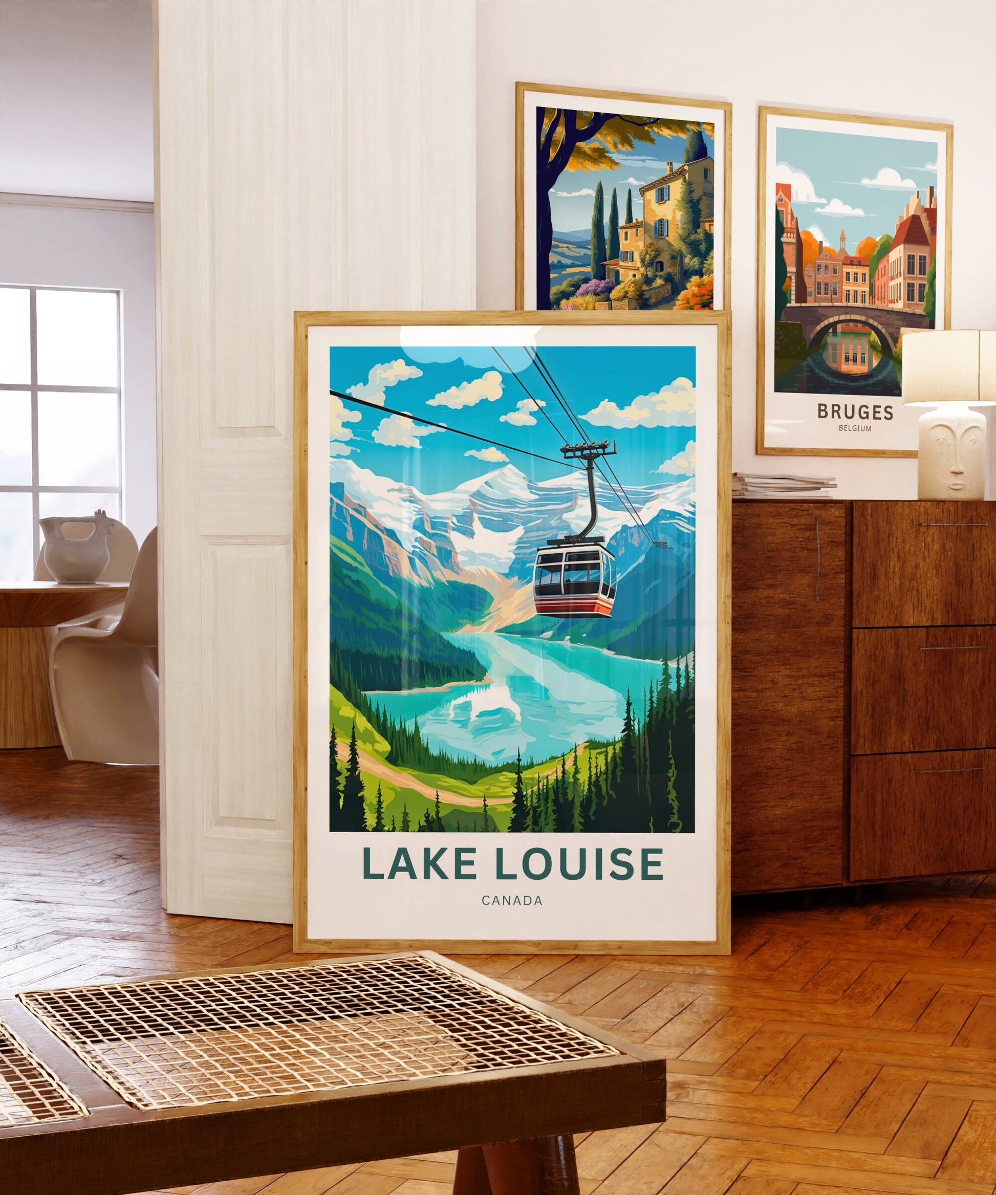 Lake Louise Travel Print - Lake Louise poster, Canada Wall Art, Framed present, Gift Canada Present - TravelTreasureCo