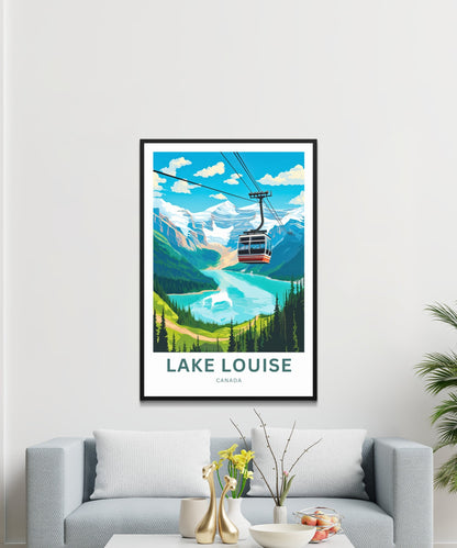 Lake Louise Travel Print - Lake Louise poster, Canada Wall Art, Framed present, Gift Canada Present - TravelTreasureCo