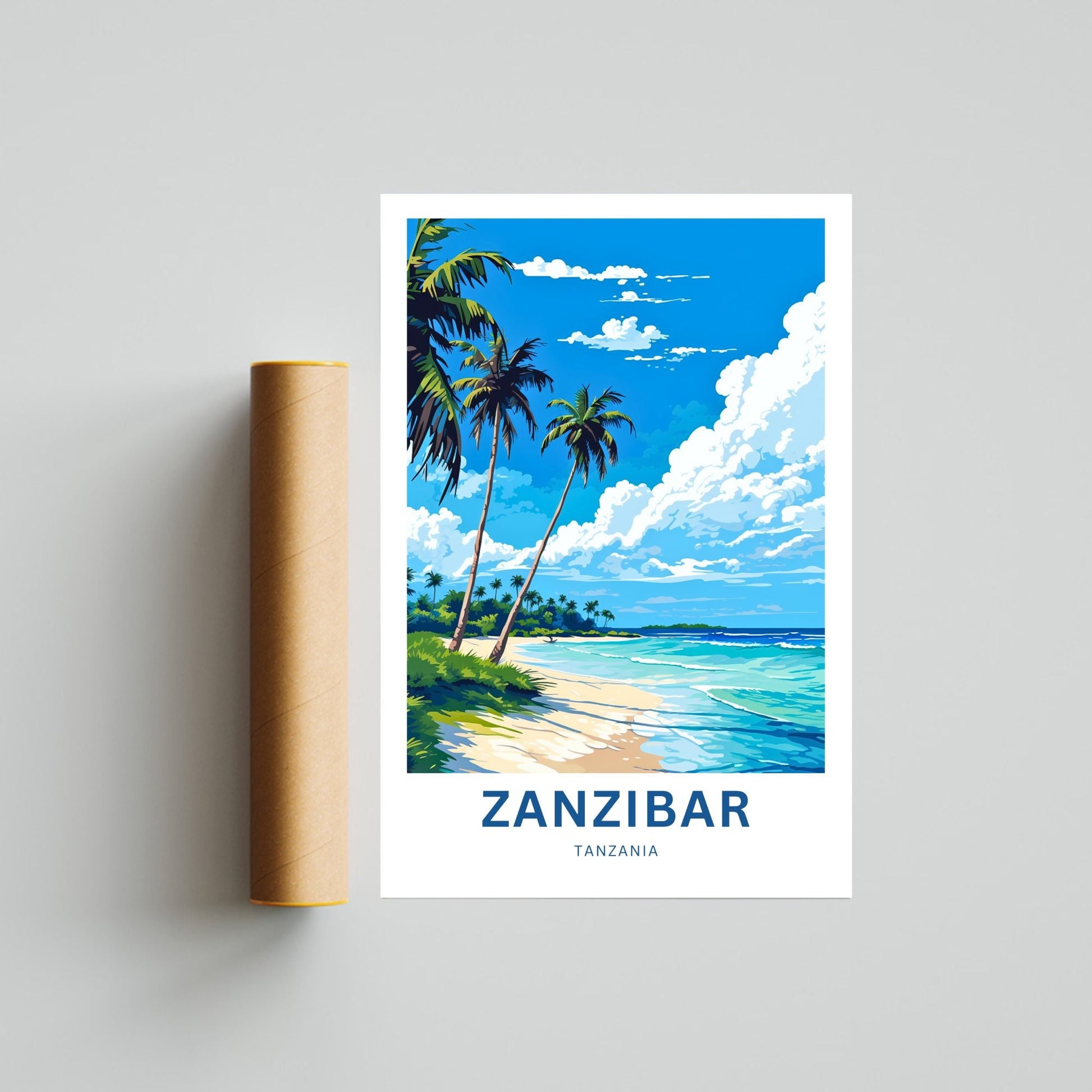 Zanzibar Travel Print - Zanzibar poster, Tanzania Wall Art, Framed present, Gift Tanzania Present - TravelTreasureCo