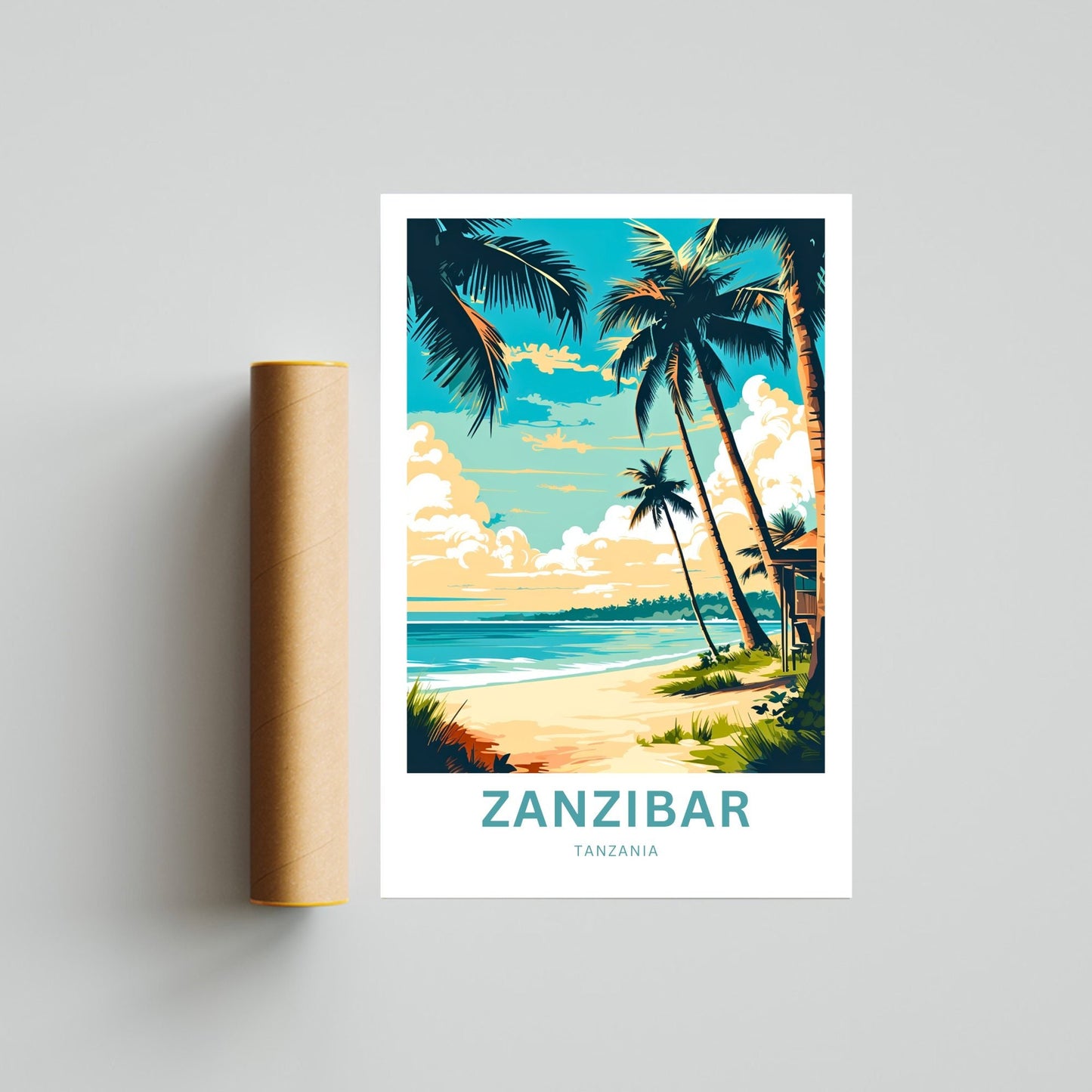 Zanzibar Travel Print - Zanzibar poster, Tanzania Wall Art, Framed present, Gift Tanzania Present - TravelTreasureCo