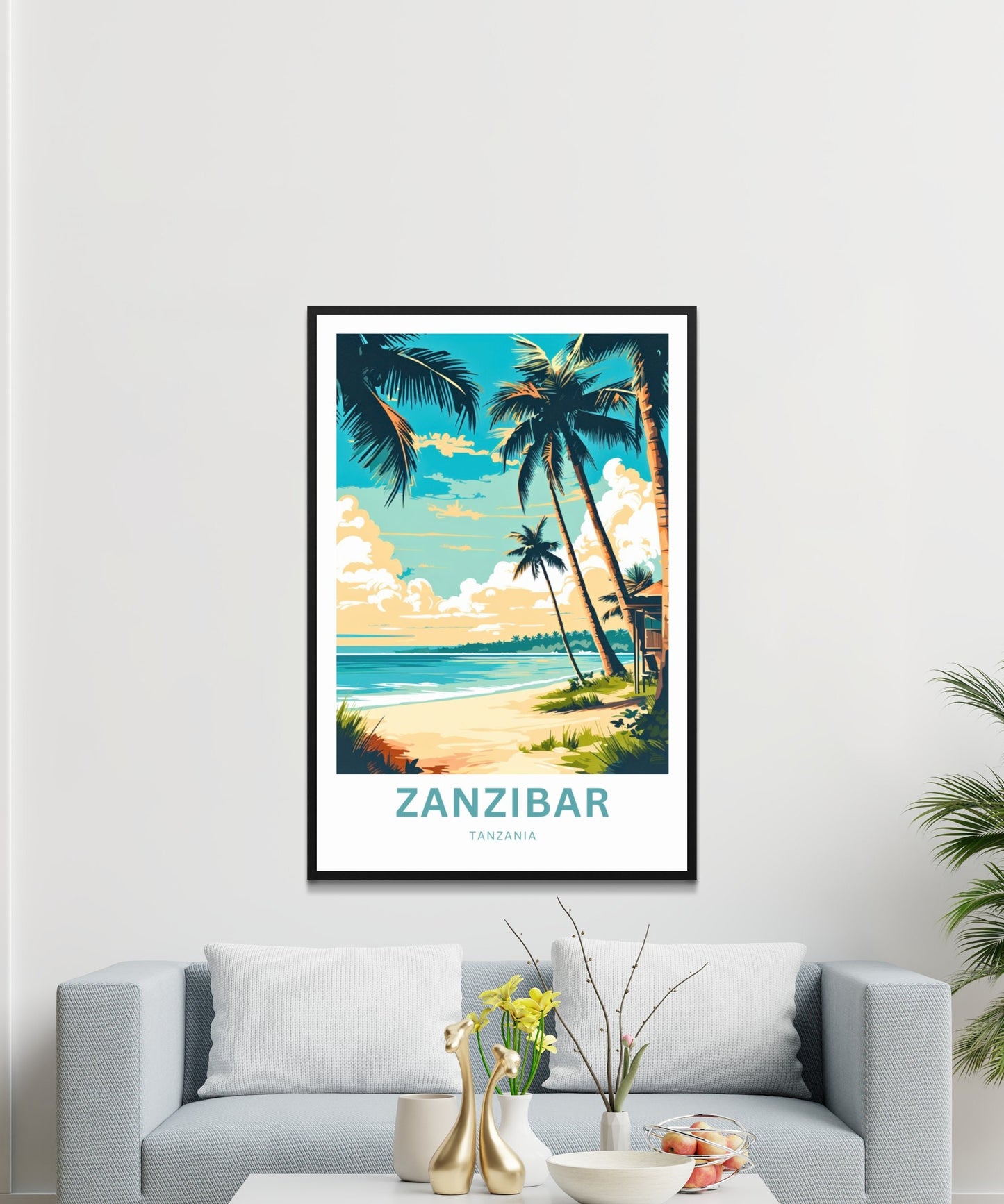 Zanzibar Travel Print - Zanzibar poster, Tanzania Wall Art, Framed present, Gift Tanzania Present - TravelTreasureCo