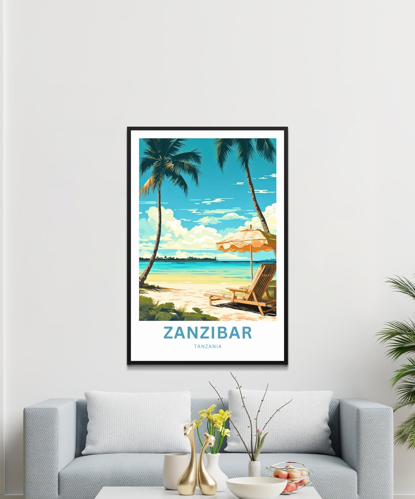 Zanzibar Travel Print - Zanzibar poster, Tanzania Wall Art, Framed present, Gift Tanzania Present - TravelTreasureCo