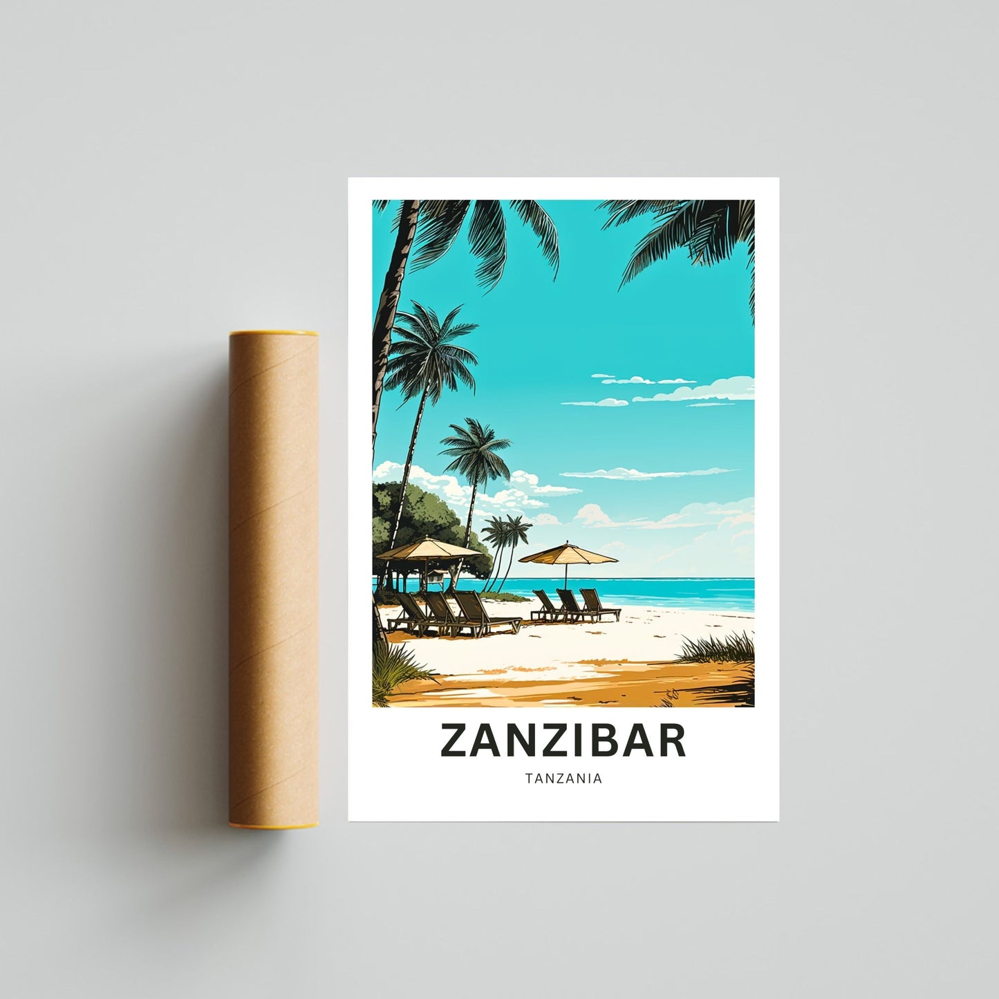 Zanzibar Travel Print - Zanzibar poster, Tanzania Wall Art, Framed present, Gift Tanzania Present - TravelTreasureCo