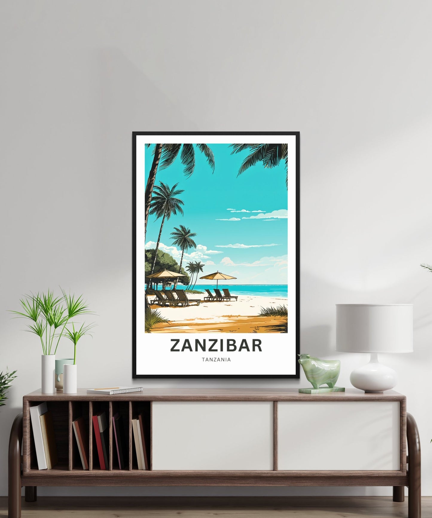 Zanzibar Travel Print - Zanzibar poster, Tanzania Wall Art, Framed present, Gift Tanzania Present - TravelTreasureCo