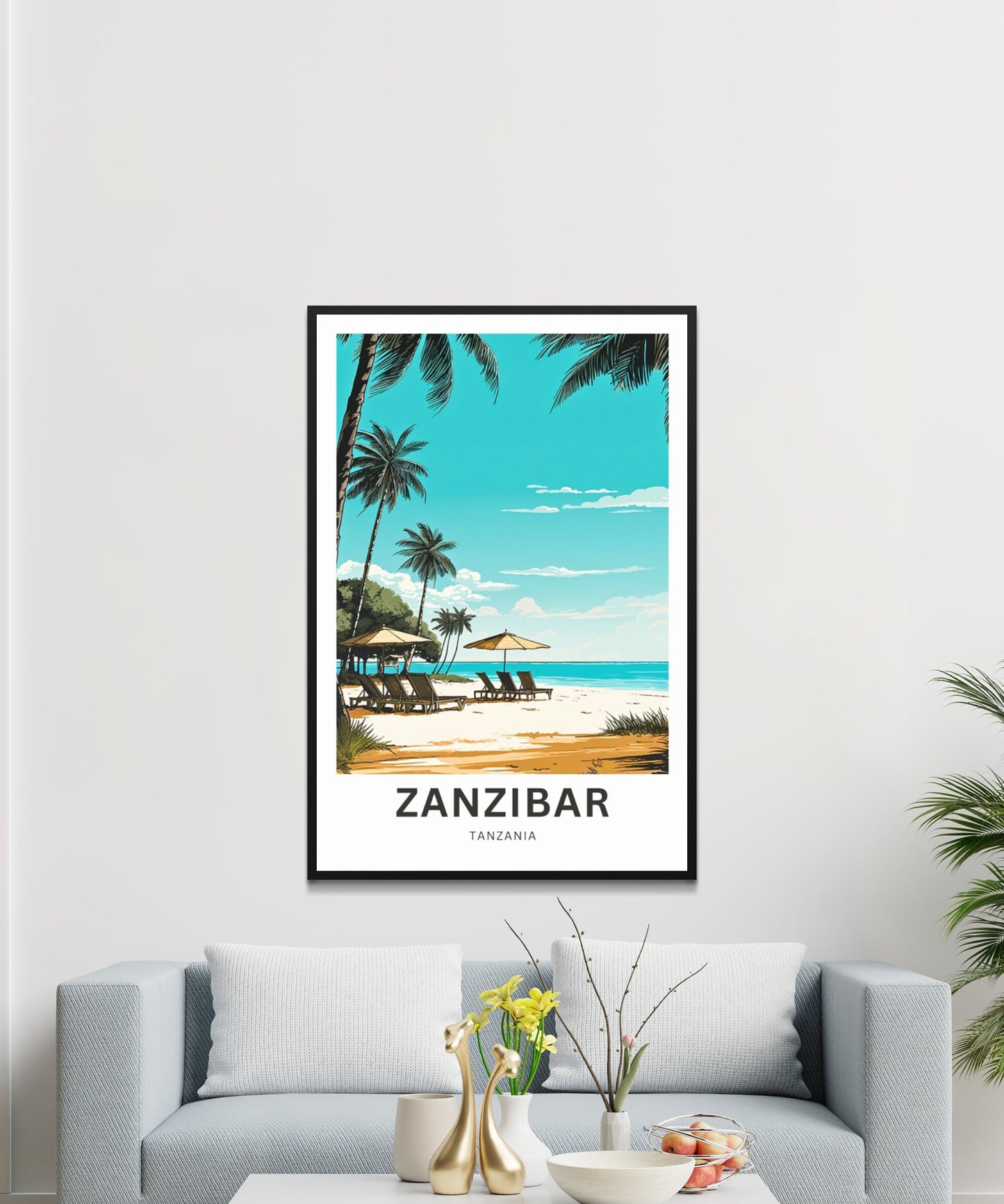 Zanzibar Travel Print - Zanzibar poster, Tanzania Wall Art, Framed present, Gift Tanzania Present - TravelTreasureCo