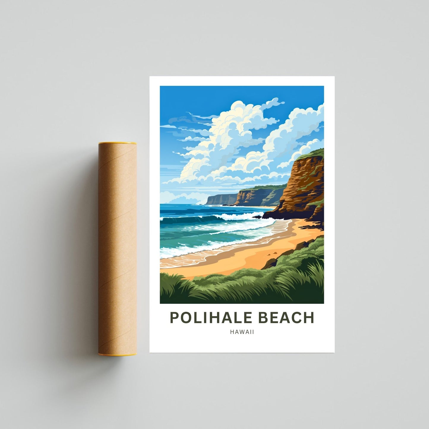 Polihale Beach Travel Poster