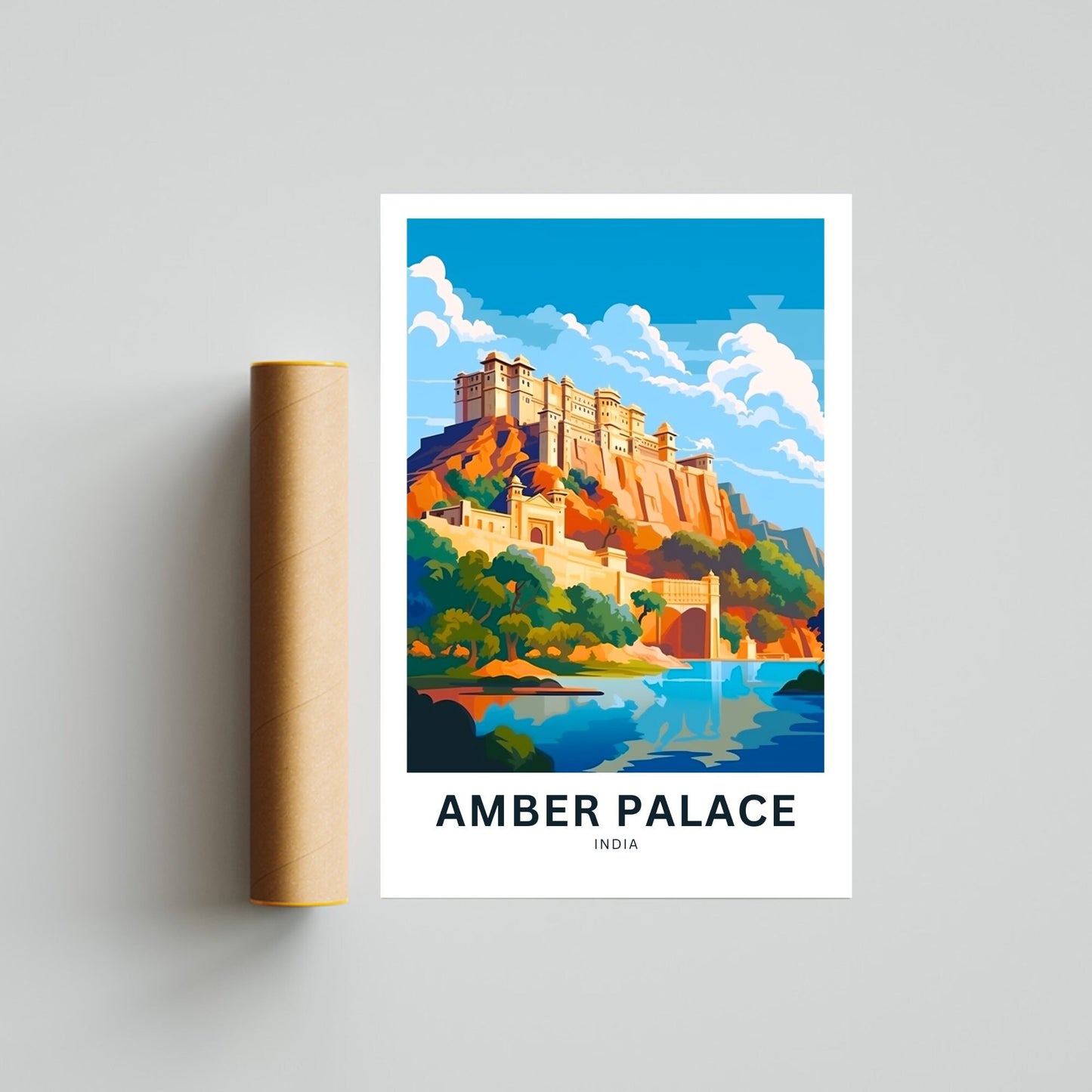 Amber Palace Travel Poster