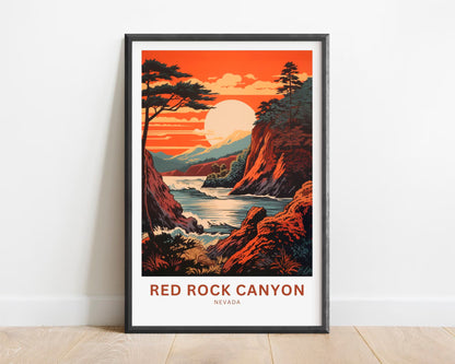 Red Rock Travel Poster