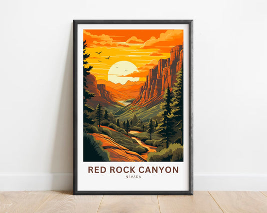 Red Rock Travel Poster