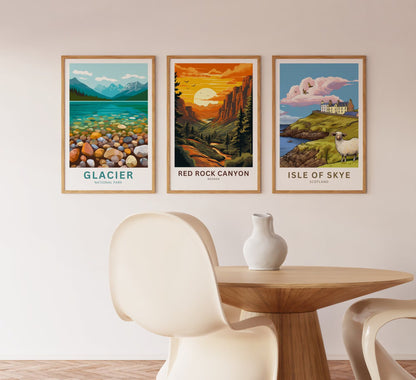 Red Rock Travel Poster