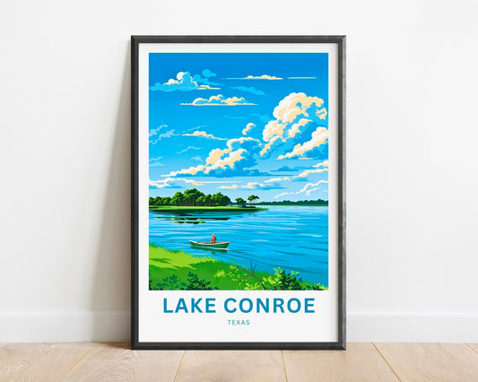 Lake Conroe Travel Poster