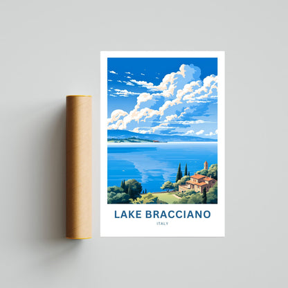 Lake Bracciano Travel Poster
